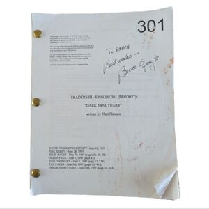 Bruce Gray's Script of Traders III Episode 301 Script - Autographed